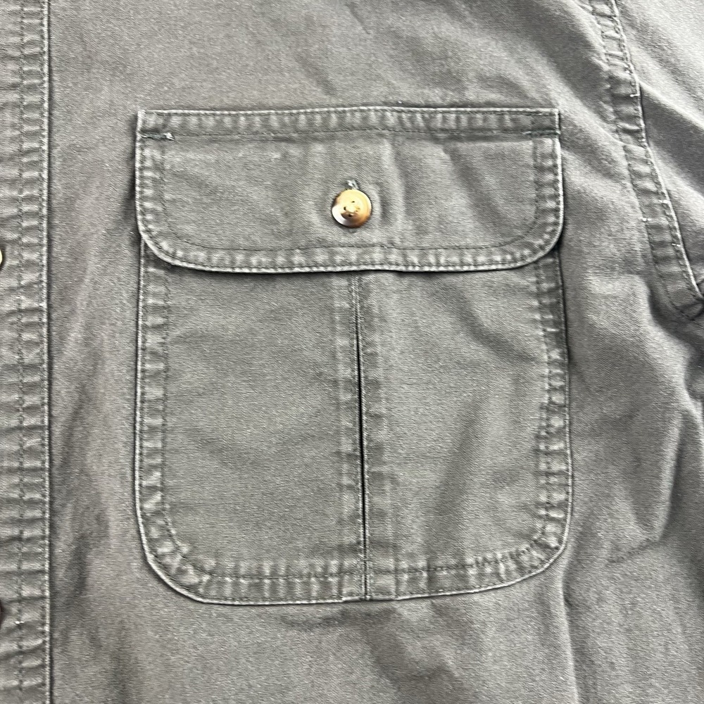 Cabelas Canvas Shooting Shirt Youth XL Hunting Shoulder Pad Green Field Safari - Picture 6 of 13